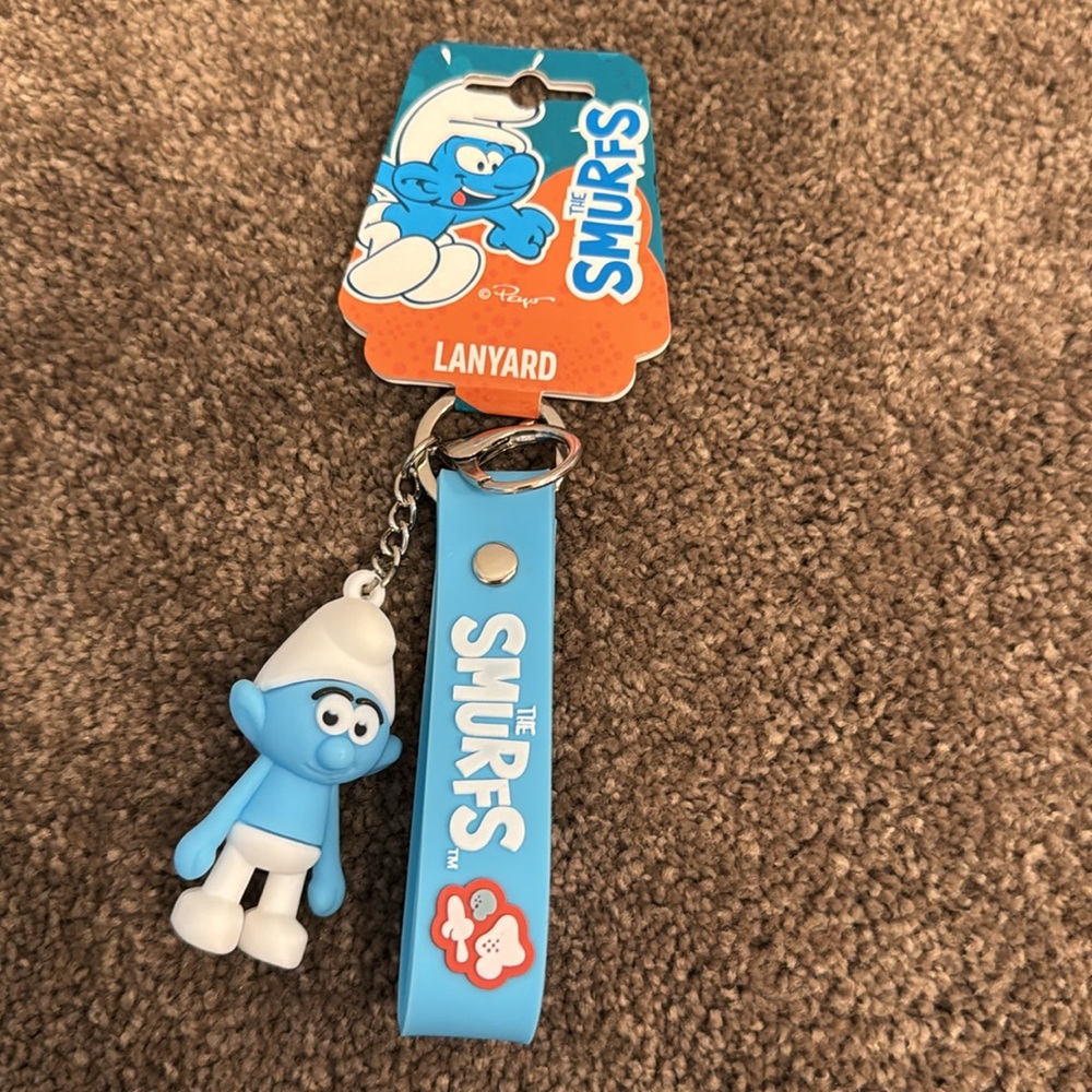 Smurfs Lanyard, Crocs Charms, and 10 Color Pen Set bundle NWT - Picture 2 of 4